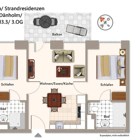 Appartement Strandresidenzen Strandresidenzen Haus Daenholm 3 3